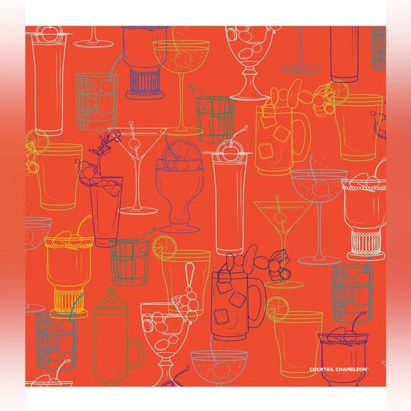 Mark Addison Men's 100% Silk Cocktail Party Pocket Square Vibrant Orange Print - Picture 2 of 7